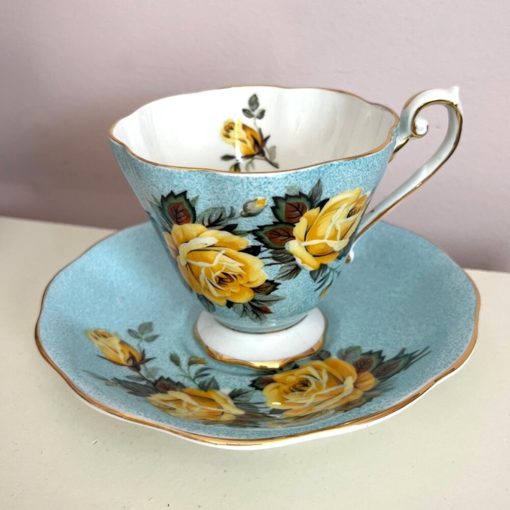 Vintage Royal Standard Bone China Teacup and Saucer Made in England